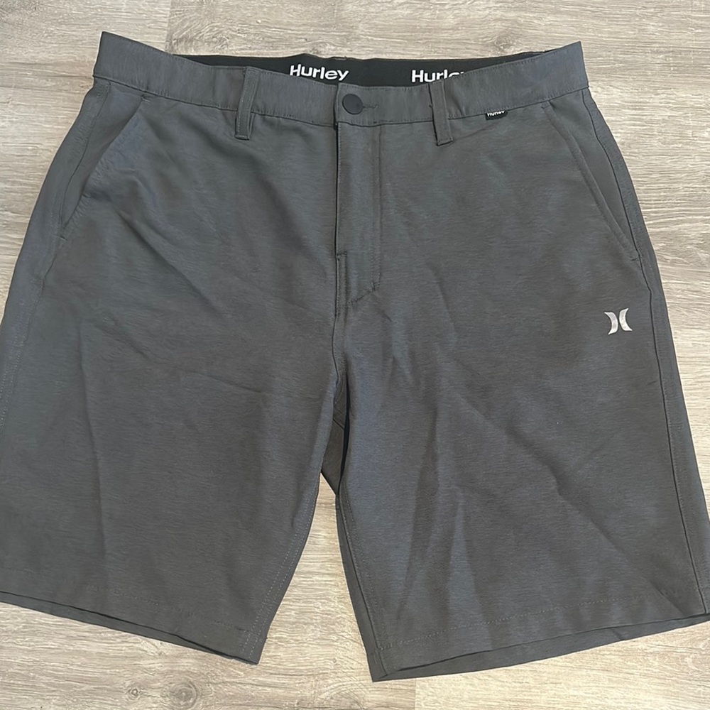 Hurley Gray Athletic Shorts Tailored Fit